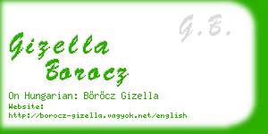 gizella borocz business card